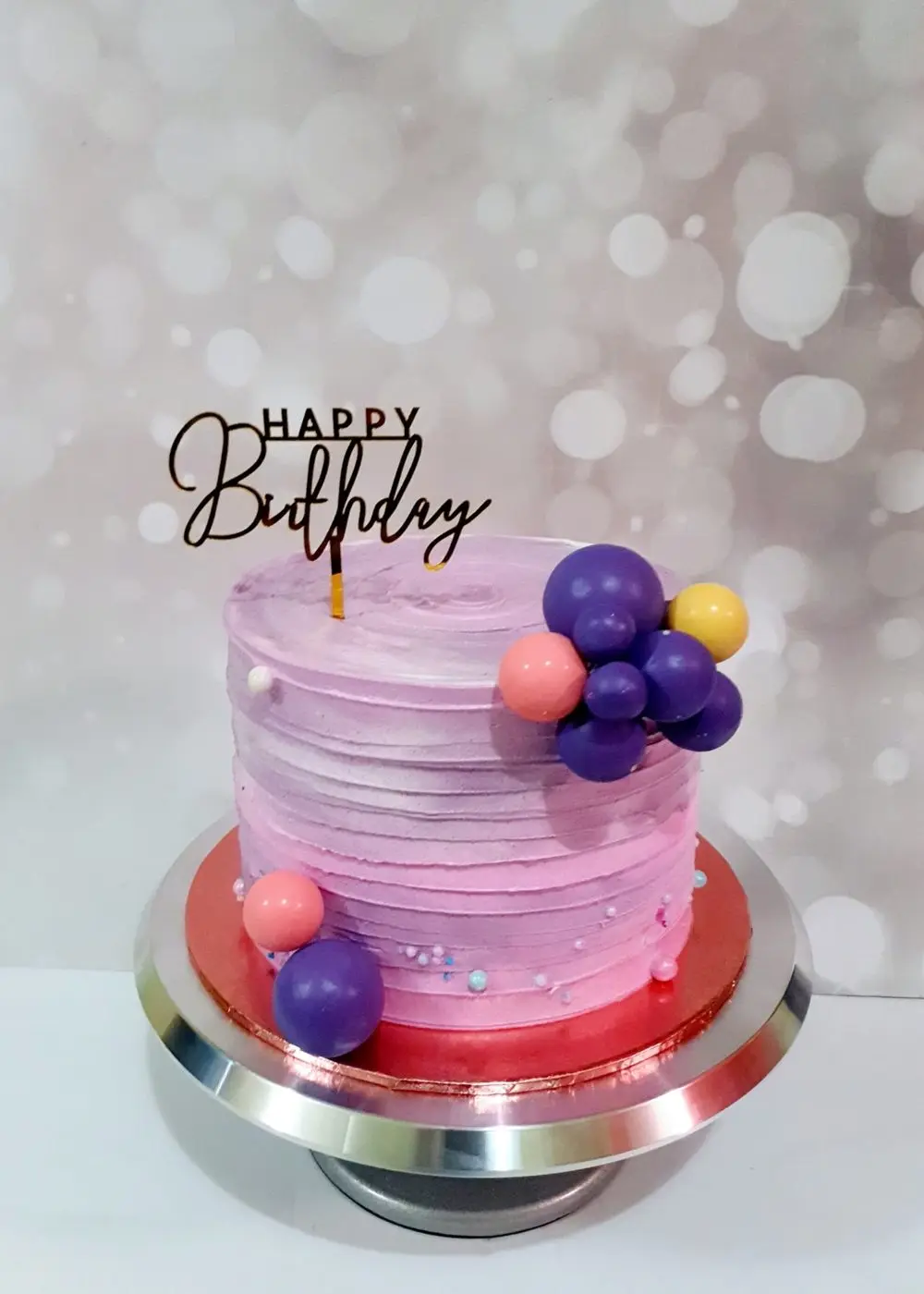 Lilac birthday balloons | CC 002 | Cakes by Nazaria